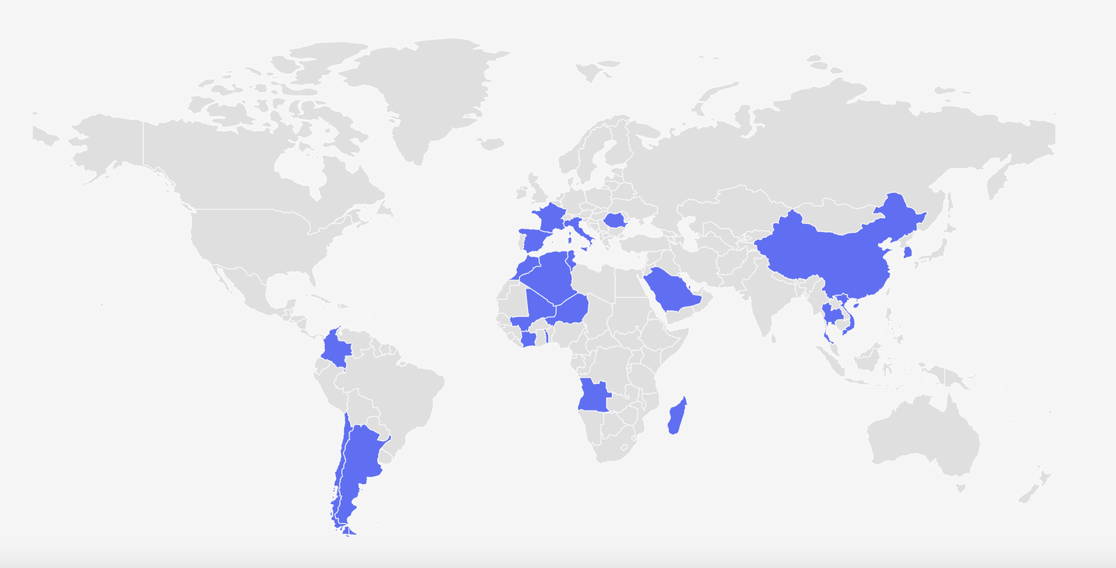 Carte de présence internationale de l’UMPL