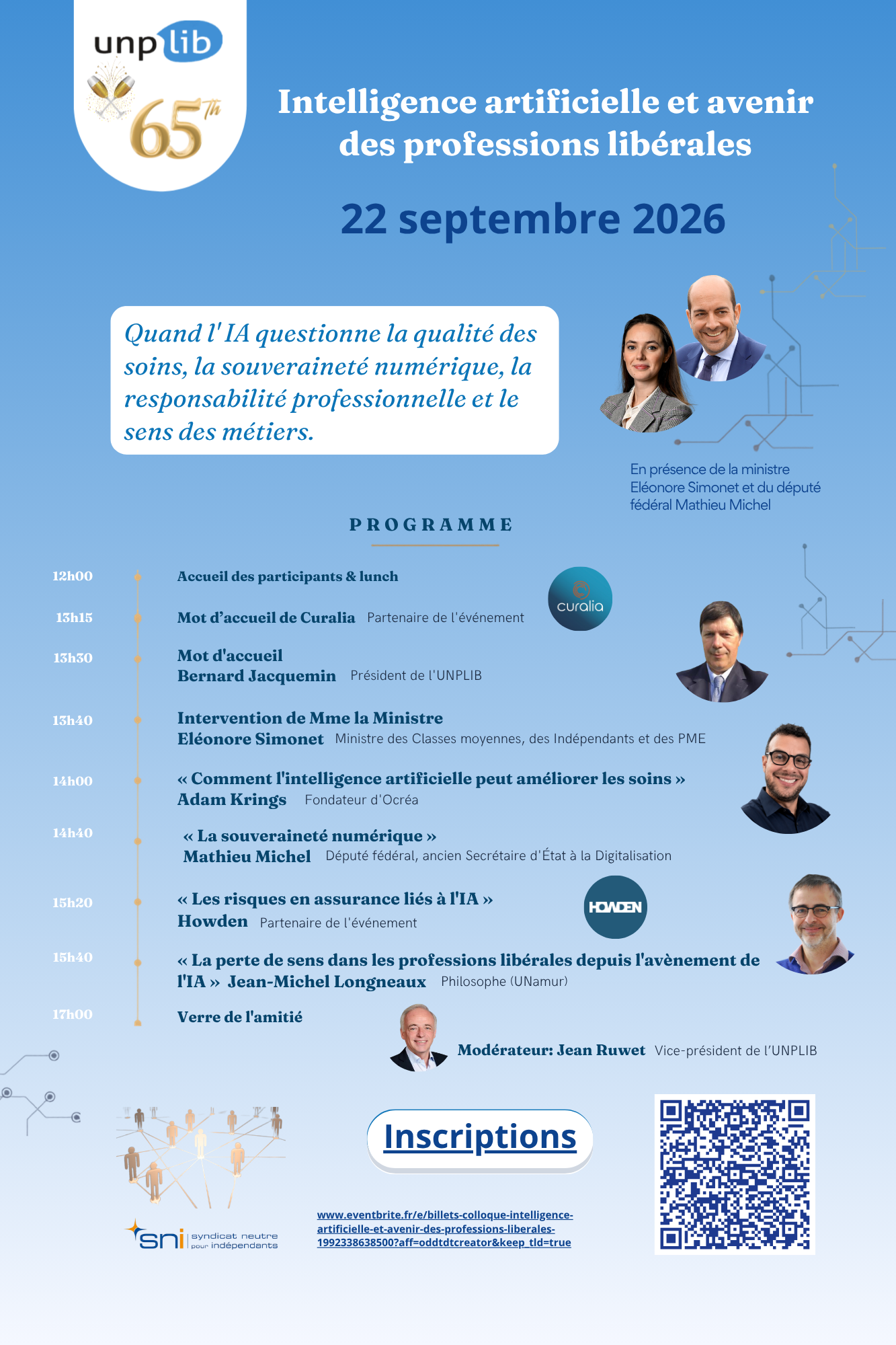 Invitation complète et programme du colloque UNPLIB sur l’intelligence artificielle